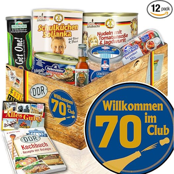 ostprodukte-versand Wilkommen im Club 70 - Dāvanas 70. dzimšanas diena - Dāvanu komplekts DDR