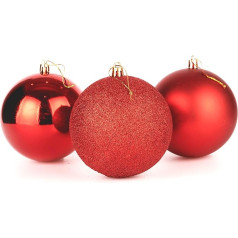 10cm / 3pcs Ziemassvētku Baubles Shatterproof sarkanā Ziemassvētku eglītes rotājumi bumbu rotājumi Baubles Ziemassvētku rotājumi Svētku rotājumi Shiny Matte Glitter