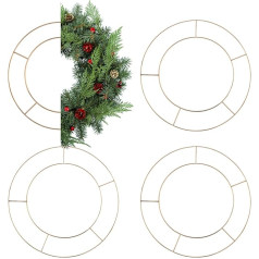 Caliko Kranzringe, 4 Stück, Kranzring, 30,5 cm, für festliche DIY-Projekte, flacher Kupferdraht, Kranzringe, Rahmen für unvergessliche Feiertagsdekoration, Weihnachten, Hochzeitsdekoration