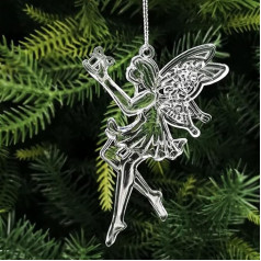 12 Ziemassvētku rotājumu pakete Hanging Icicles Acrylic Icicle Pendant Christmas Icicle Ornaments Set Xmas Holiday Hanging Decorations for Christmas Tree Party Decorations, Acrylic Angel