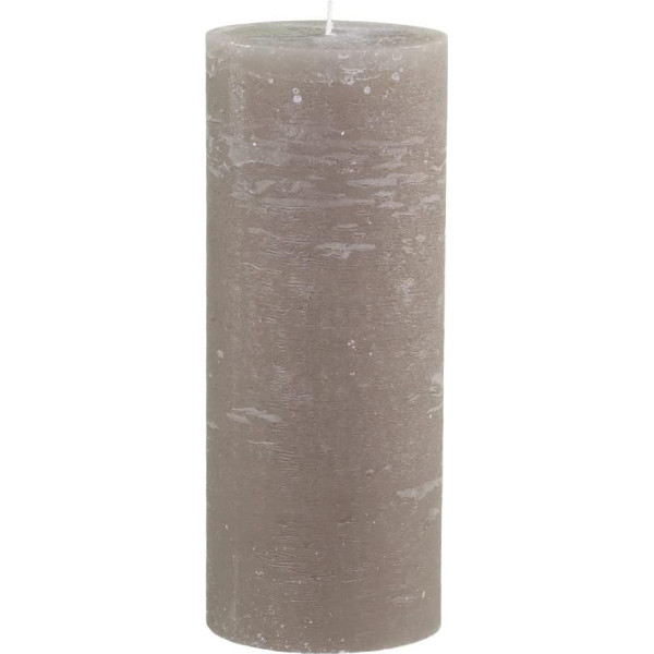 Rustic Pillar Candle Diametrs 10 cm Augstums 25 cm Bieza svece Nearomatizēta 150 stundas degšanas laiks Pillar Candle Adventa vainags Ziemassvētku rotājums Krāsa: Lins