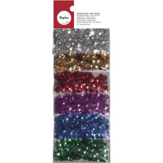 RAYHER 39439000 6 7g Sequin Mix - pamatkrāsas - 6 mm diametrs - atsevišķi iepakoti - 42g