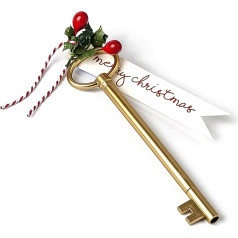 Mopec marķieris Atslēga Gold C. Decoration Key Pen Merry Christmas Card and Holly 15 cm, viens izmērs