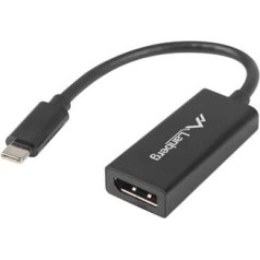 Переходник usb cm - displayport f 15cm черный