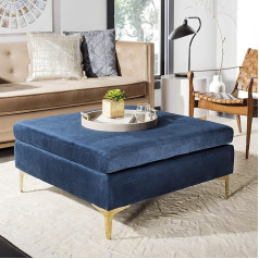 Safavieh Home Collection Giovanna kvadrātveida sols Modern Navy/Brass