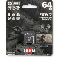 Microsd карта irdm 64gb uhs-i u3 адаптер