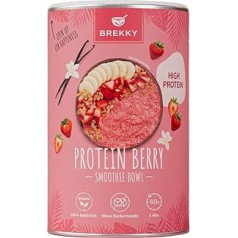 BREKKY Protein Strawberry Smoothie Bowl Vegan 100% dabīgas sastāvdaļas Bez pievienotā cukura Viegla pagatavošana Superfood Mix Brokastis