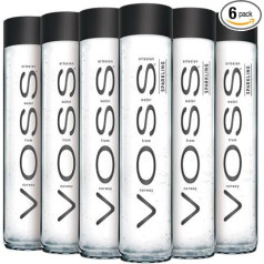 Voss minerālūdens dzirkstošais glāze 375 ml, 6 gab. iepakojums