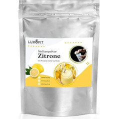 Citronu sūkalu pulveris Luxofit, bagātināts ar L-karnitīnu Olbaltumvielu Wellness dzēriens sūkalas bez aspartāma (citrons, 1 kg)