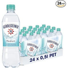 Gerolsteiner Medium, vienreizlietojamais, (24 x 0,5 litra), 500 ml (24 gab. iepakojumā)