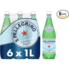 San Pellegrino dzirkstošais dabīgais minerālūdens, 6 x 1 litrs