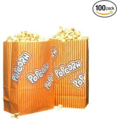 Popcorn Warmhaltetüte 110 g 2,46 litri 14 x 8 x 22 cm, 2-kārtu, balts/dzeltens/sarkans (100)