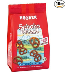 Huober Pretzel šokolādes kliņģeri 100 g 10 gab. iepakojumā