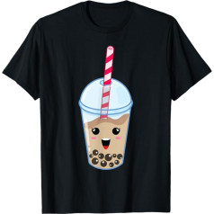 Kawaii Boba piena tēja Cute Classic Bubble Tea Lover Dāvanu T-krekls