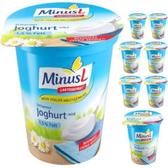 Minus L Jogurts ar zemu tauku saturu Mild 1,5% bez laktozes 400 g x 8 gabali [Svaiguma garantija]