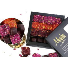 Luxury Turkish Delight Pistācijas 370g - 4 šķirnes: - Prestižā turku delikatese Mix/Gourmet Lokum Box - Prestižā turku Delight Mix/Gourmet Lokum Box