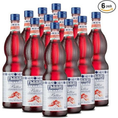 Food-United Bitter sīrups 6 x 1 L PET | FABBRI Mixybar | Sciroppo-Amaro | Zāļu liķiera sakņu mizas un zāles sīrups | Fabbri 1905 Cocktail Bar Syrop | kokteiļu bāriem Barista Pub (6)