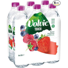 Volvic Touch Sarkanie augļi, vienreizlietojamie (6 x 1,5 l)