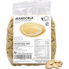 Sicīlijas nomizotās mandeles - žāvēti augļi, vitamīnu un šķiedrvielu avots - nesatur lipekli (Siciliana Tuono, 1 kg)