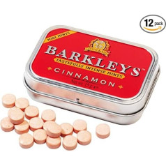 Barkleys Mini piparmētras kanēļa bez cukura 12 x 15 g pastilas ar kanēļa garšu Sharp