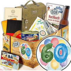 ostprodukte-versand 60. dzimšanas diena / Nostalgia Box / 60. dāvanas vīriešiem / NVA dāvanu komplekts