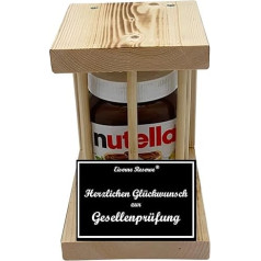 Nutella - Avārijas rezerve - Koka nūjiņas - Apsveicam ar Companion eksāmenu - Companion eksāmena dāvana - Nutella dāvanu ideja ar koku vīriešiem un sievietēm