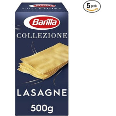 Barilla Durum Wheat Pasta Lasagna Collection - 5 gabalu iepakojums (5 x 500 g)