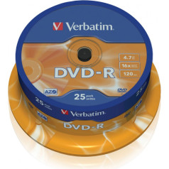 Dvd-r 16x 4.7gb 25p cb 43522