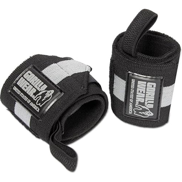 Gorilla Wear Wrist Wraps Ultra - melns/pelēks - Bodybuilding un fitnesa piederumi vīriešiem