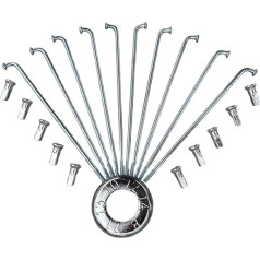 YLME velosipēdu spokes, 36 gabali 50-215 mm elektrisko velosipēdu spokes, 10G 3,0 mm diametra motociklu J-Bend spokes + uzgaļi E-Bike motociklu triciklam