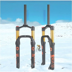 HIMALO Fat Bike Fork 20 Inch Air Suspension Fork Suspension Travel 100 mm 28.6 mm Straight Front Fork Manual Lock for 4.0 Inch Tyres Snow Beach E-Bike