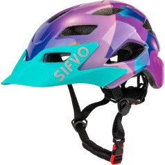 SIFVO Bērnu velosipēdu ķivere zēniem un meitenēm 50-57 cm, bērnu velosipēdu ķivere ar noņemamu vizieri Bērnu ķivere Multisporta ķivere bērniem Droša un ērta 5-14 gadi