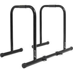 ProsourceFit Dip Stand Station, Ultimate Heavy Duty Body Bar Press with Safety Connector for Tricep Dips, Pull-Ups, Push-Ups, L-Sits