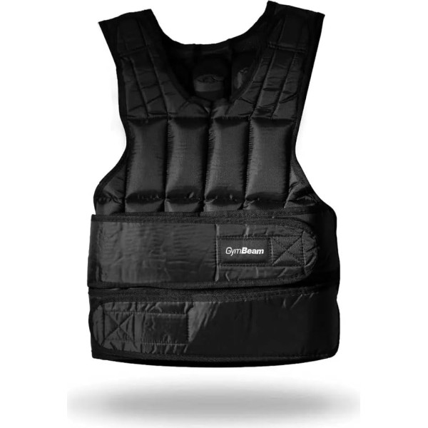 GymBeam Weighted Vest - efektīvs fitnesa piederums ar Velcro regulējamu svaru palielina intensitāti un kaloriju sadedzināšanu spēka un svara treniņiem