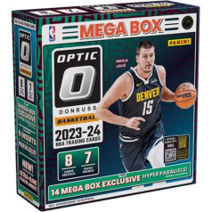 2023-24 Panini Donruss Optic Basketball Mega Box (56 kartes/kastīte) Hiper Paralēles Aizzīmogotas