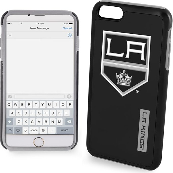 Forever Collectibles NHL Los Angeles Kings iPhone 7/6 6S dubultais hibrīda vāciņš, 11,9 cm