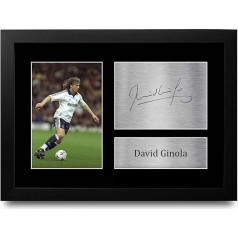 HWC Trading David Ginola Tottenham Hotspurs Spurs dāvanas A4 ierāmēts drukāts parakstīts mākslas fotoattēlu displejs