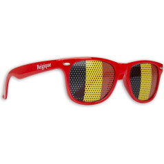 Fan Glasses Belgien - Beļģija Beļģija - - Saulesbrilles - Sarkanas - Oficiālā prece