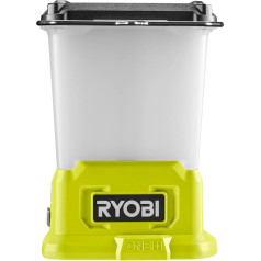 RYOBI 18 V ONE+ akumulatora LED laternas lampa RLLL18-0 (3 gaismas līmeņi ar 60, 400 un 850 lūmeniem, bez akumulatora un lādētāja)