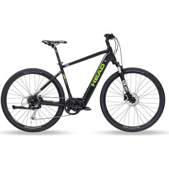 HEAD Vīriešu e I-Peak II e5000 Cross-Ebike, matēts melns/zaļš, 50 cm