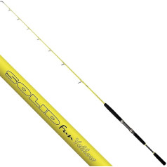 Black Cat Premium soma makšķeraukla aukla Solid Fun Yellow Full Carbon Makšķerēšanas aukla ar 30 tonnu soma makšķerēšanas atsvaru, 30-180 g, melna/dzeltena, 1,70 m