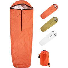 Upneargo avārijas guļammaiss Thermo Bivvy, viegls izdzīvošanas guļammaiss Thermo Bivy Sack Portable, kompakts, ūdensizturīgs, atkārtoti lietojams kempingam, pārgājieniem, brīvdabas aktivitātēm, aktivitātēm