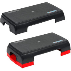 Sport-Thieme Aerobic Step Workout | Solis ar vai bez pacēluma | Regulējams augstums un neslīdošs soliņš | Maksimālā slodze 110 kg | Augstums: 13 cm vai 18,5 cm | Plastmasa