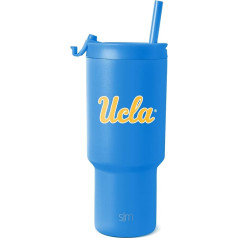 Simple Modern Oficiāli licencēts UCLA Bruins Flip Top Tumbler ar salmiņiem, izolēts Tumbler, nerūsējošais tērauds, dāvanas vīriešiem un sievietēm, Trek Collection, UCLA