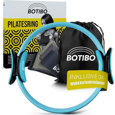 BOTIBO Professional Pilates Ring [37,5 cm] - pretestības riņķis | Pilates riņķis - kāju preses, iegurņa grīdas un augšstilbu trenažieris - ar gūžas aizsardzību un somiņu