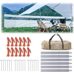 HIKEMAN Camping Wind Protection Privacy Screen Garden Beach Wind Protection with Viewing Window, Outdoor Caravan Privacy Shield, Can Be Used as a Tent Tarpaulin for Picnic, Barbecue, Campfire