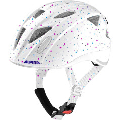 ALPINA XIMO LE Unisex bērnu velosipēda ķivere (balti punkti)