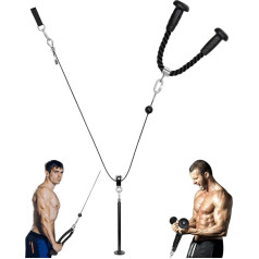 Boosteady Fitness Pulley kabeļu sistēma Regulējams garums Pull Down un paceliet svaru Pulley sistēma Biceps Curl, Triceps Pull Down, muguras priekšdelms, plecu mājas trenažieru zāles aprīkojums