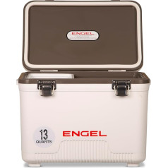 ENGEL Cool Box 13qt (12,3 litri) hermētiska, hermētiska, pārnēsājama dzesēšanas kaste kempingam, makšķerēšanai, pārgājieniem, maza cieta apvalka dzesēšanas kaste vīriešiem un sievietēm