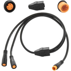 baluoqi Y-Split Extension Cable 2/3/4/5 Pin 1T2 Extension Cable with Waterproof Connector for Ebike Light, Transmission Sensor and Brake in Ebike Conversion Kit